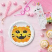 ハロウィーン猫オランタン ペーパープレート (パーティー)