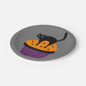 ハロウィーン猫カップケーキ ペーパープレート (アングル)