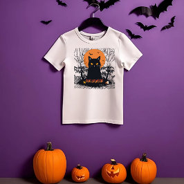 ハロウィーン猫シャツ、猫シャツ、幽霊猫シャツ Tシャツ