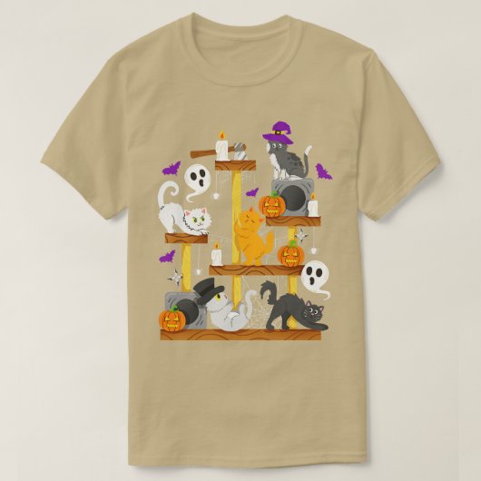 ハロウィーン猫ハロウィーンの衣装1 Tシャツ (デザイン正面)