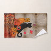 ハロウィーン猫バスタオオルセット バスタオルセット (ハンドタオル)
