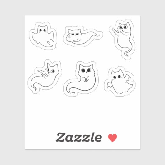 ハロウィーン猫ブー シール (シート)