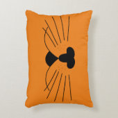 ハロウィーン猫好きおもしろいオレンジ アクセントクッション (正面(垂直))
