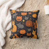 ハロウィーン猫枕 クッション (ブランケット)