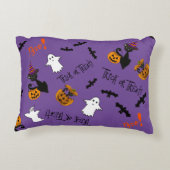 ハロウィーン猫、こうもり、幽霊 アクセントクッション (裏面)