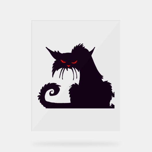 ハロウィーン猫 アクリルサイン (正面)