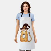 ハロウィーン猫 エプロン (着用した状態)