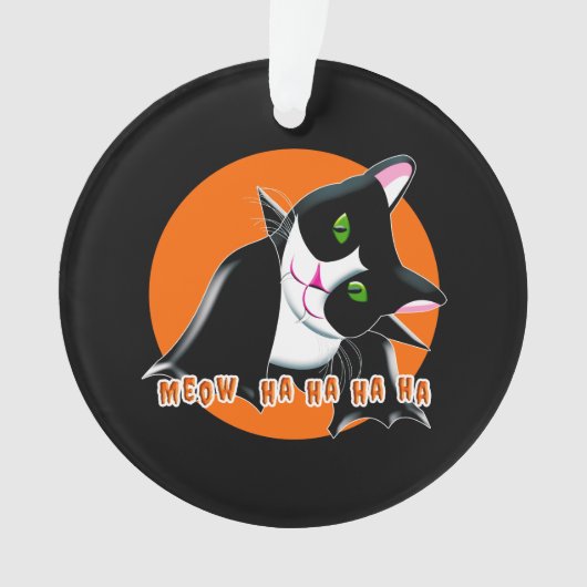 ハロウィーン猫 オーナメント (正面)