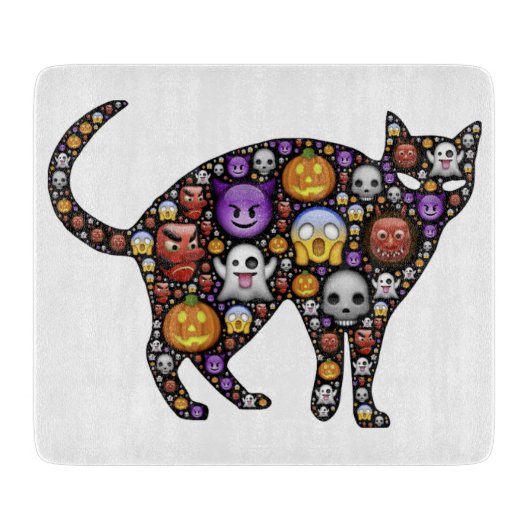 ハロウィーン猫 カッティングボード (正面)