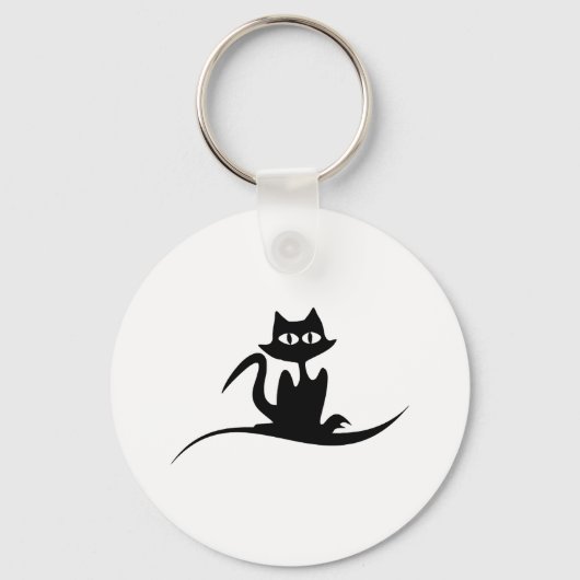ハロウィーン猫 キーホルダー (正面)