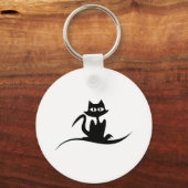 ハロウィーン猫 キーホルダー (正面)