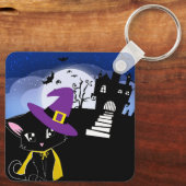 ハロウィーン猫 キーホルダー (裏面)