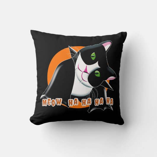 ハロウィーン猫 クッション (正面)