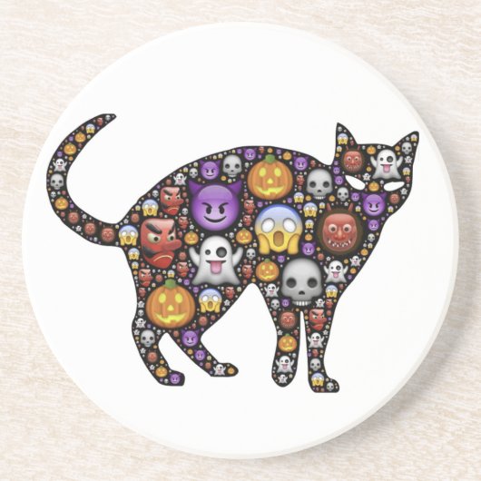 ハロウィーン猫 コースター (正面)