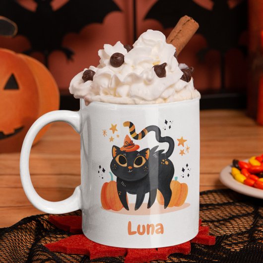 ハロウィーン猫 コーヒーマグカップ