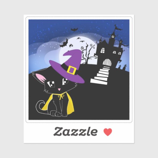 ハロウィーン猫 シール (シート)