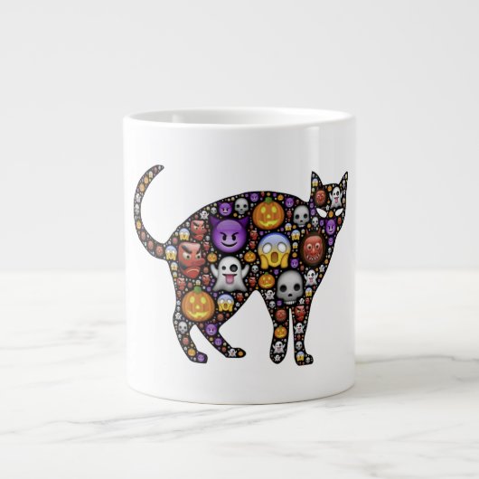 ハロウィーン猫 ジャンボコーヒーマグカップ (正面)