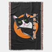 ハロウィーン猫 スローブランケット (正面縦)