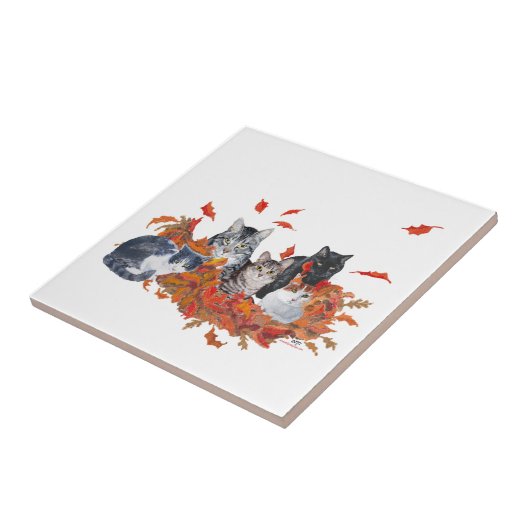 ハロウィーン猫 タイル (側面)