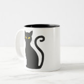 ハロウィーン猫 ツートーンマグカップ (正面左)