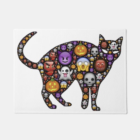 ハロウィーン猫 ドアマット (正面)
