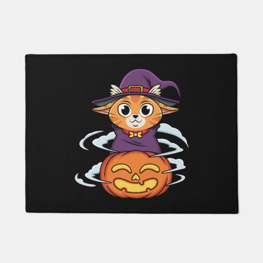 ハロウィーン猫 ドアマット (正面)