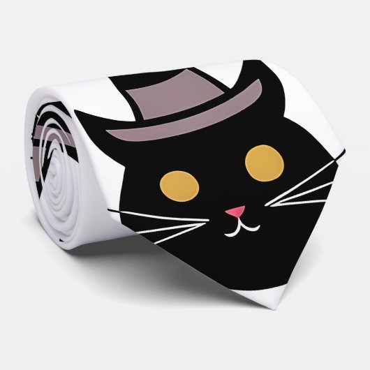 ハロウィーン猫 ネクタイ (ロール)