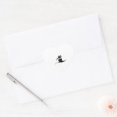 ハロウィーン猫 ハートシール (封筒)