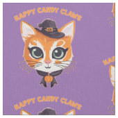 ハロウィーン猫 ファブリック (クローズアップ)