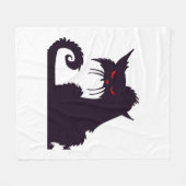 ハロウィーン猫 フリースブランケット (正面(横))