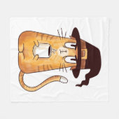 ハロウィーン猫 フリースブランケット (正面(横))