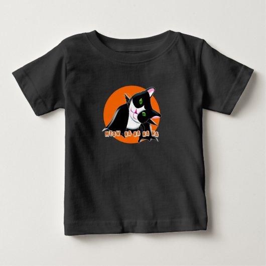ハロウィーン猫 ベビーTシャツ (正面)