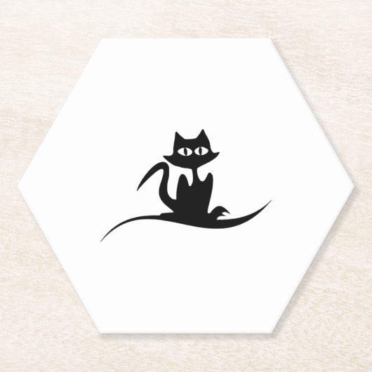 ハロウィーン猫 ペーパーコースター (正面)
