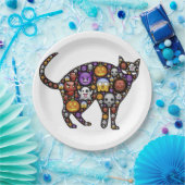 ハロウィーン猫 ペーパープレート (パーティー)