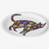 ハロウィーン猫 ペーパープレート (アングル)