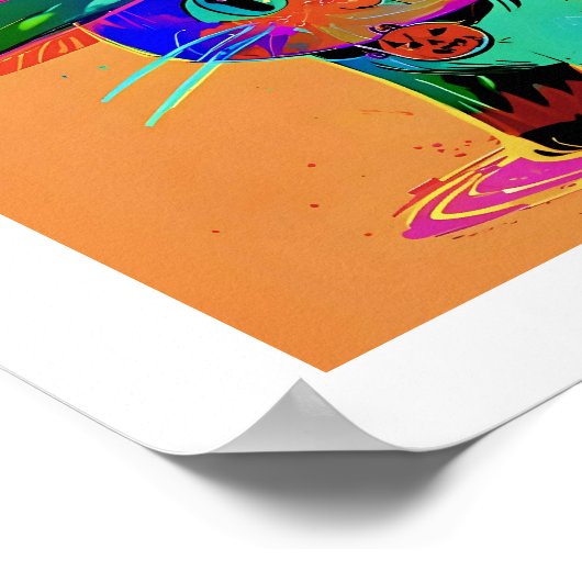 ハロウィーン猫 ポスター (角)