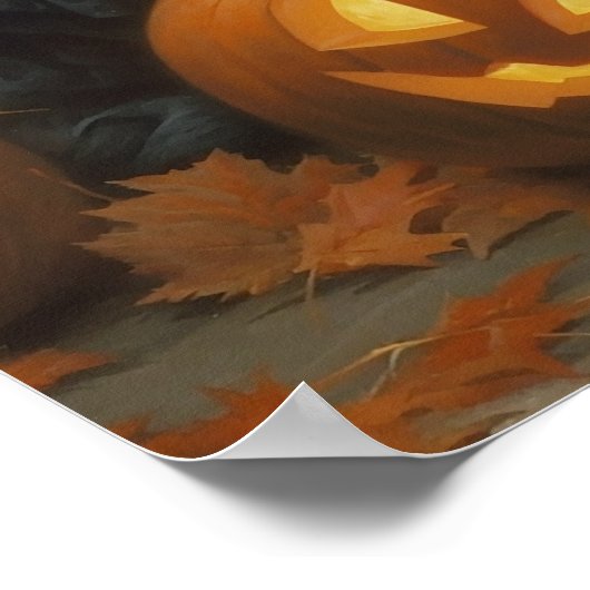 ハロウィーン猫 ポスター (角)