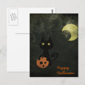 ハロウィーン猫 ポストカード (正面/裏面)