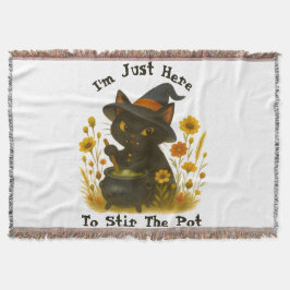 ハロウィーン猫 – ポットをかき混ぜるためにここにいる スローブランケット