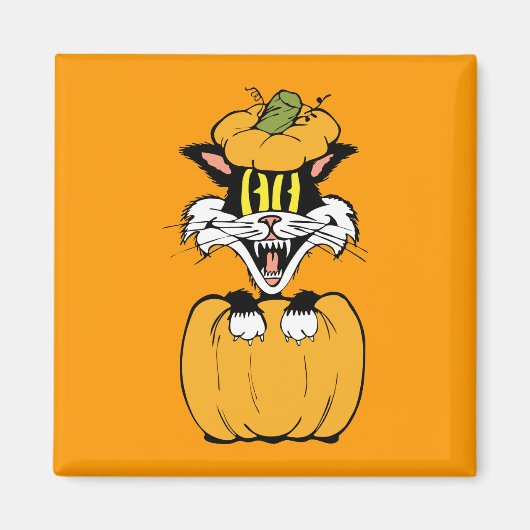 ハロウィーン猫 マグネット (正面)