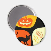 ハロウィーン猫 マグネット (正面/裏面)