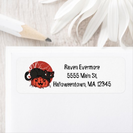 ハロウィーン猫 ラベル (インサイチュ)