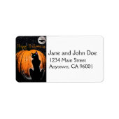 ハロウィーン猫 ラベル (正面)