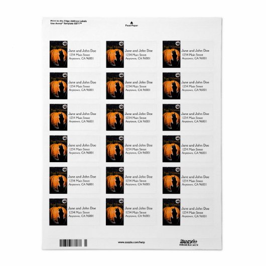 ハロウィーン猫 ラベル (フルシート)