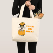 ハロウィーン猫 ラージトートバッグ (正面(商品))