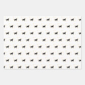 ハロウィーン猫、小枝、花 ラッピングペーパーシート (正面)