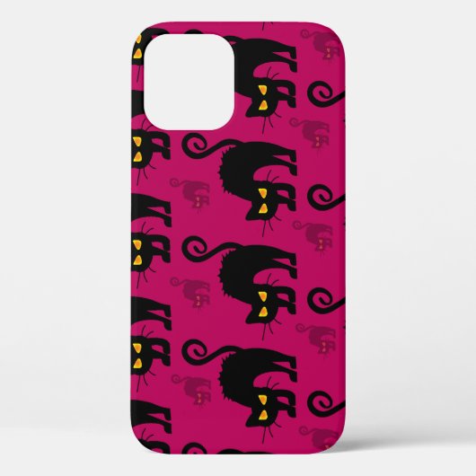 ハロウィーン猫:抽象芸術シームレス Case-Mate iPhoneケース (裏面)