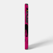 ハロウィーン猫：抽象芸術シームレス iPhoneケース (左側面)