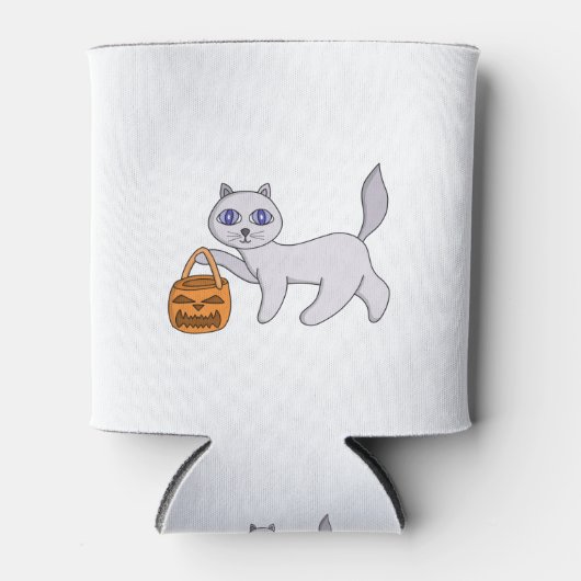 ハロウィーン猫 缶クーラー (正面)