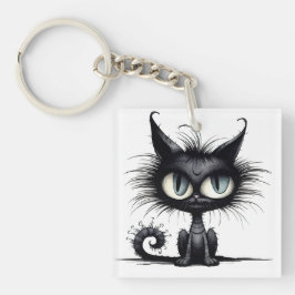 ハロウィーン猫#14デジタルアート キーホルダー